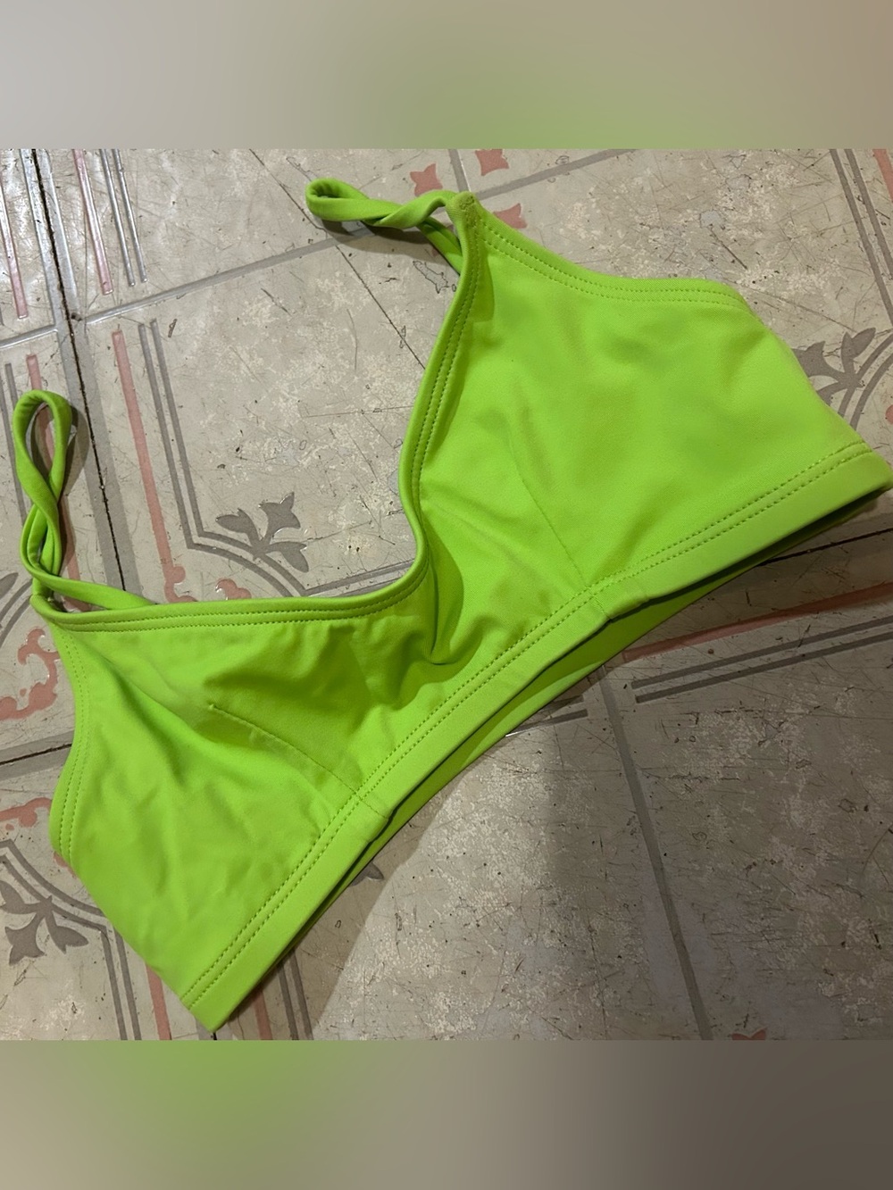 Nu Swim XS Green Bikini Top Swim